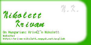 nikolett krivan business card